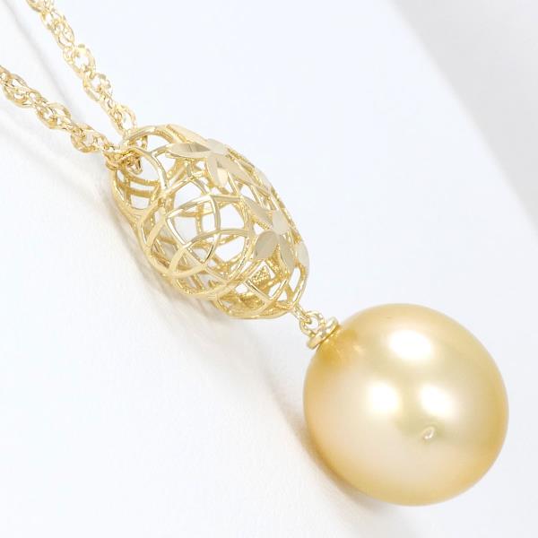 K18 Yellow Gold Pearl Necklace in Pristine Condition