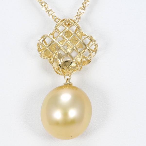 K18 Yellow Gold Pearl Necklace in Pristine Condition