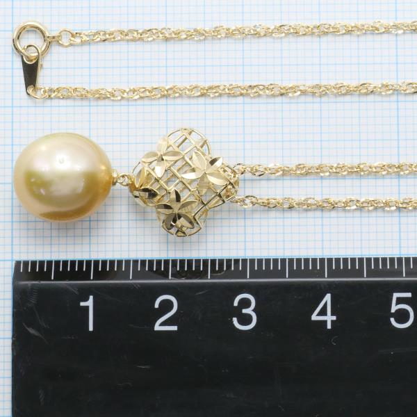 K18 Yellow Gold Pearl Necklace in Pristine Condition