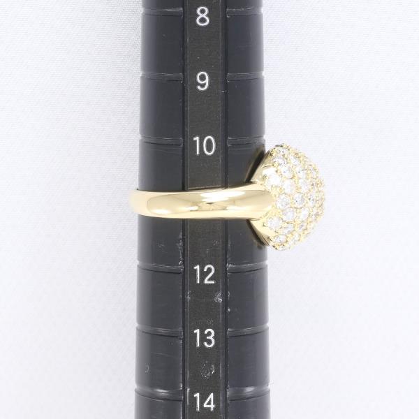 K18 Yellow Gold Diamond Ring 11 Size 2.24 in Excellent Condition