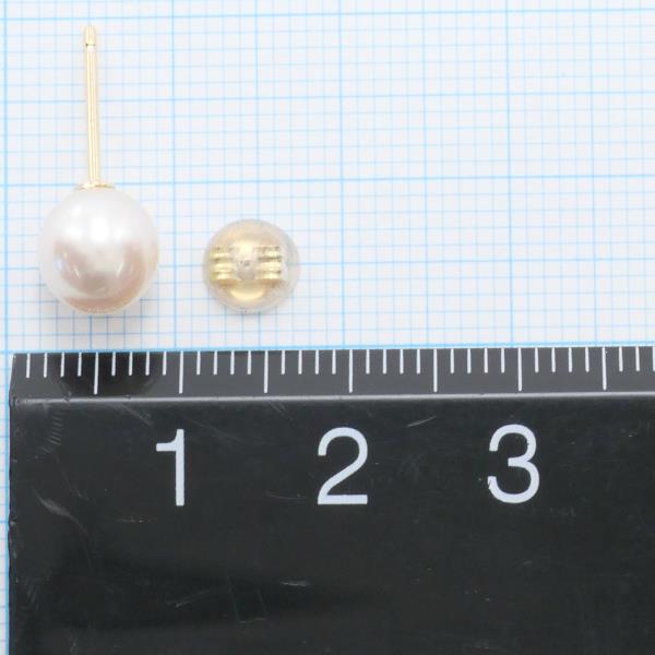 K18 Yellow Gold Pearl Earrings in Great Condition