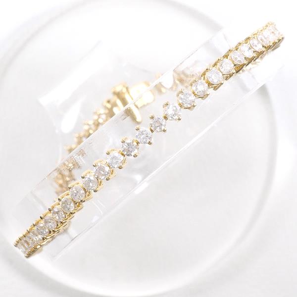 K18 Yellow Gold Diamond Bracelet 19cm in Great Condition