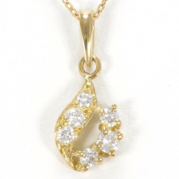 K18 Yellow Gold Diamond Necklace in Excellent Condition