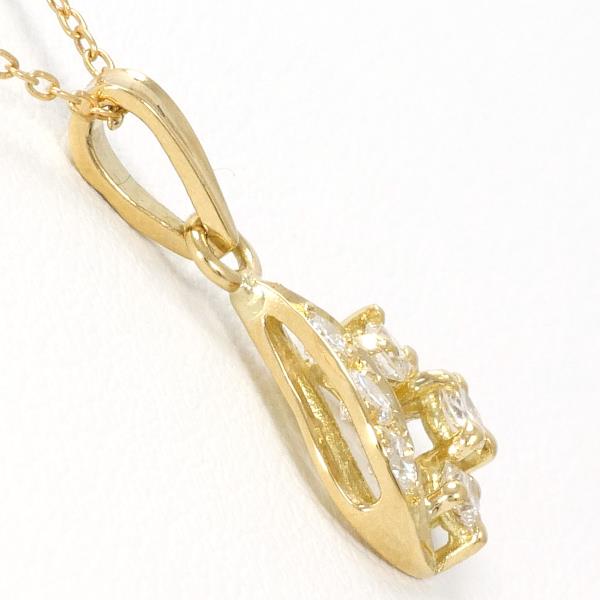 K18 Yellow Gold Diamond Necklace in Excellent Condition