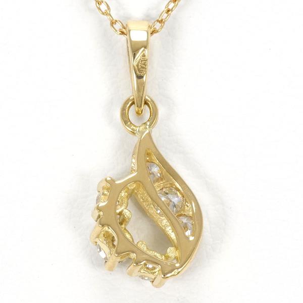 K18 Yellow Gold Diamond Necklace in Excellent Condition