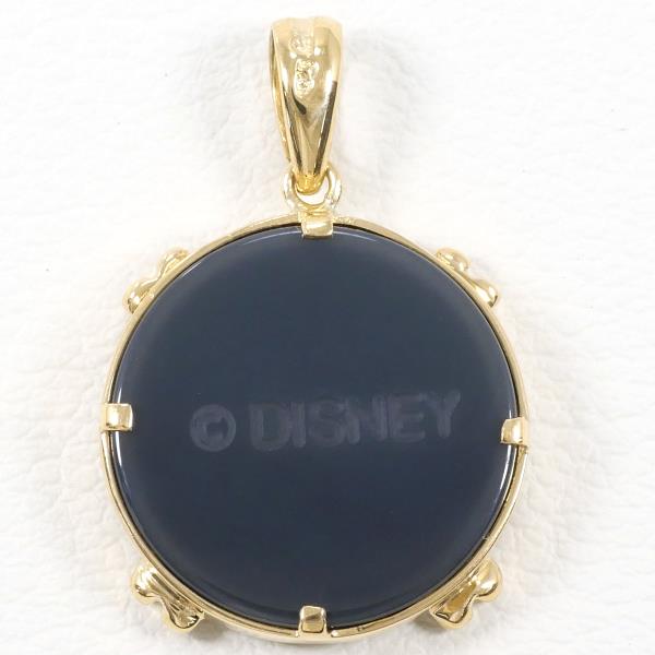 Walt Disney Mickey Mouse K18YG Pendant Top Stone Cameo Jewelry in Excellent Condition