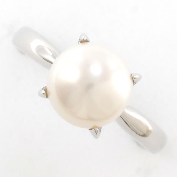 PT900 Platinum Pearl Ring in Excellent Condition