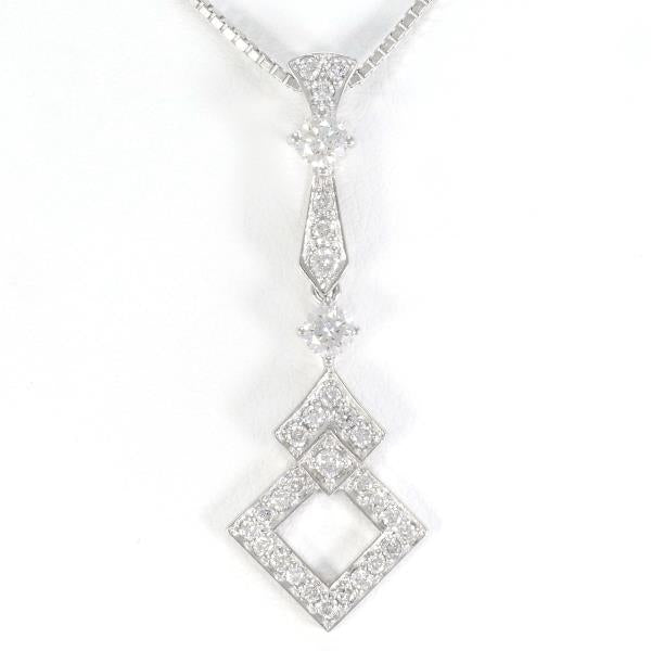 K18 White Gold Diamond Necklace 1.00ct in Excellent Condition