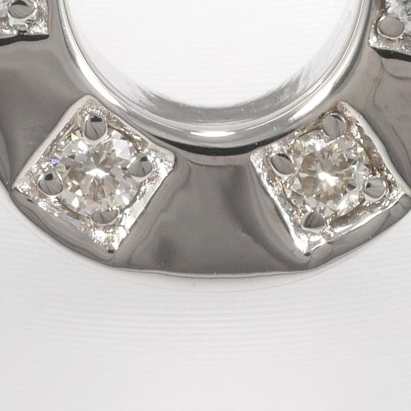 K18 White Gold Diamond Ring 20号 0.12ct in Excellent Condition