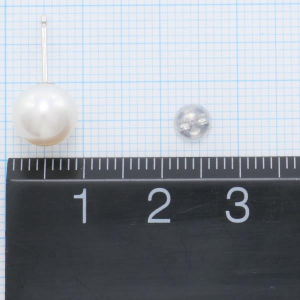 PT900 Platinum Pearl Earrings in Excellent Condition