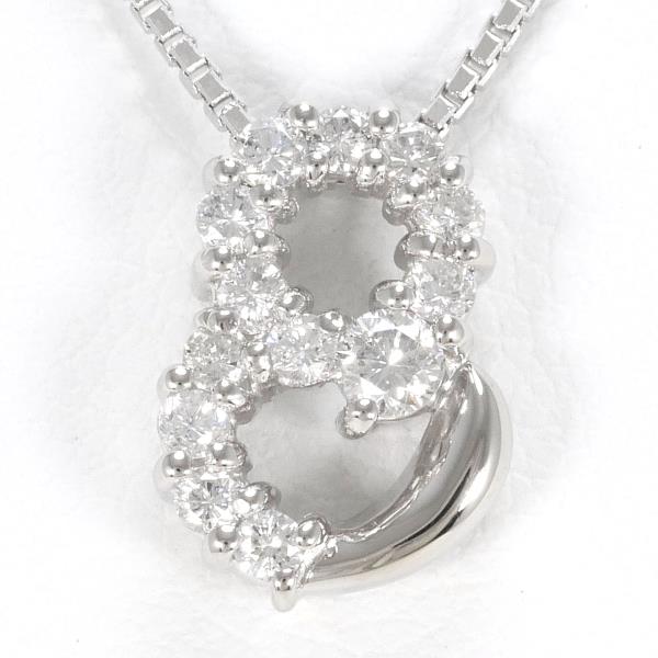 PT900 Platinum PT850 Necklace Diamond 0.31ct in Pristine Condition