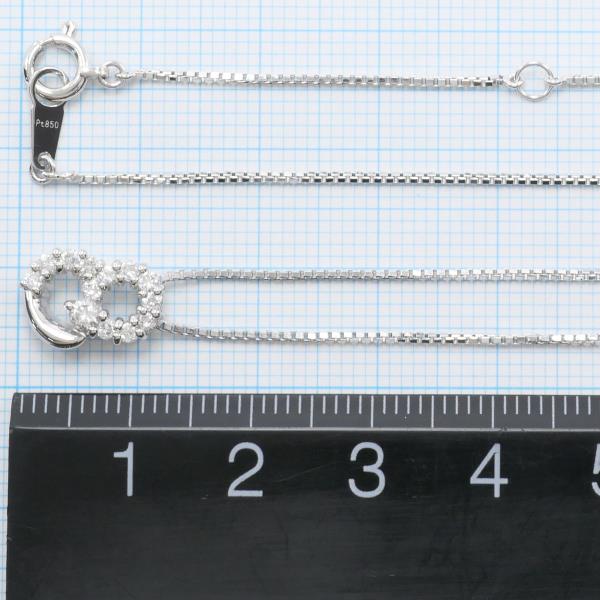 PT900 Platinum PT850 Necklace Diamond 0.31ct in Pristine Condition