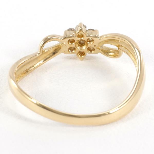 K18 Yellow Gold Diamond Ring 10 in Excellent Condition