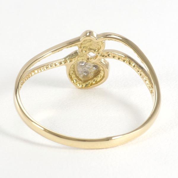 PT900 Platinum K18 Yellow Gold Diamond Ring in Excellent Condition