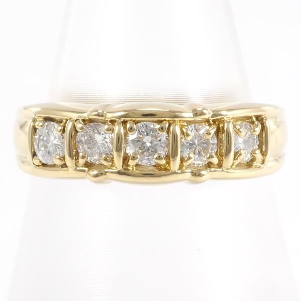 K18 Yellow Gold Diamond Ring 13 Size 0.52ct in Excellent Condition