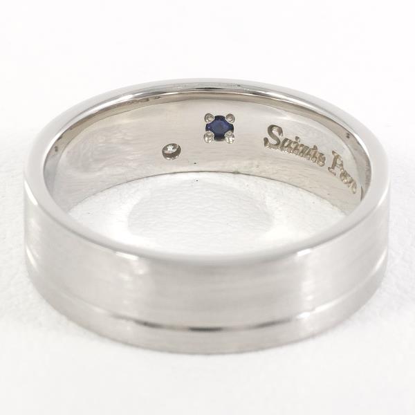 Saint Pure PT1000 Ring Diamond Sapphire in Excellent Condition