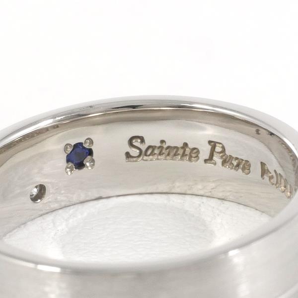 Saint Pure PT1000 Ring Diamond Sapphire in Excellent Condition