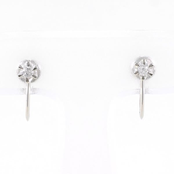 PT850 Platinum Diamond Earrings 0.05ct in Excellent Condition