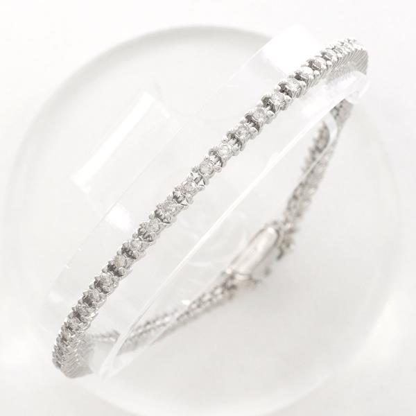 PT850 Platinum Diamond Bracelet 18cm in Great Condition