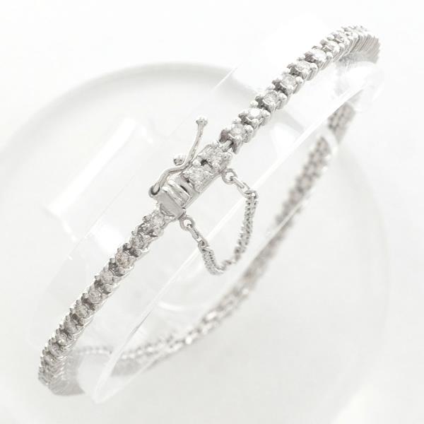 PT850 Platinum Diamond Bracelet 18cm