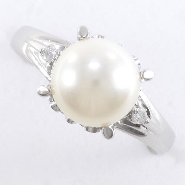 PT900 Platinum Pearl Ring 11.5 in Excellent Condition