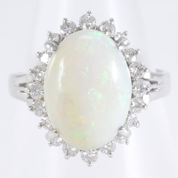 PT900 Platinum Opal Ring 9.5