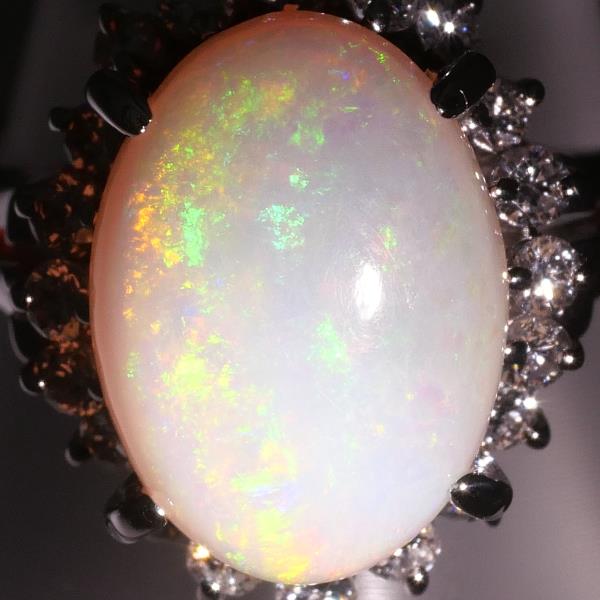 PT900 Platinum Opal Ring 9.5 in Excellent Condition