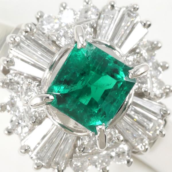 PT900 Platinum Emerald Ring 16