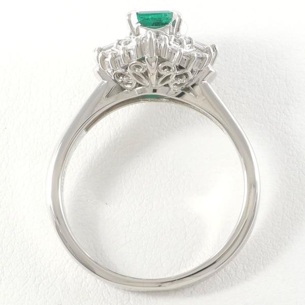 PT900 Platinum Emerald Ring 16