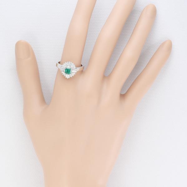 PT900 Platinum Emerald Ring 16