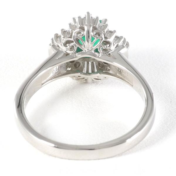 PT900 Platinum Emerald Ring 16