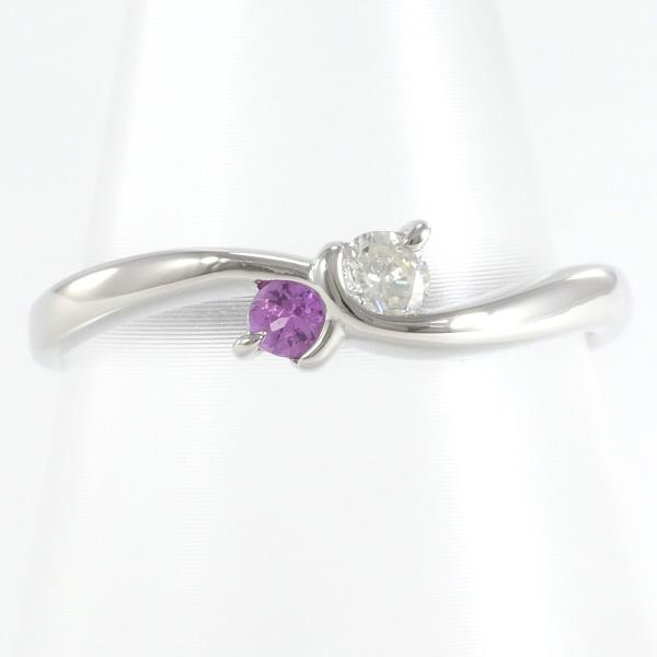 PT900 Platinum Pink Sapphire Ring