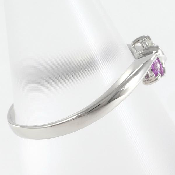 PT900 Platinum Pink Sapphire Ring