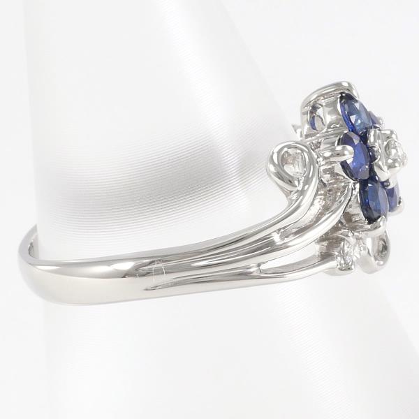 PT900 Platinum Sapphire Ring in Excellent Condition