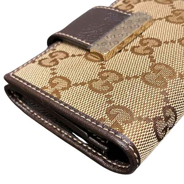 Gucci Canvas Leather Card Case 212097 in Great Condition