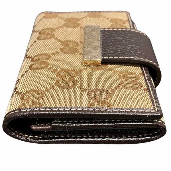 Gucci Canvas Leather Card Case 212097 in Great Condition