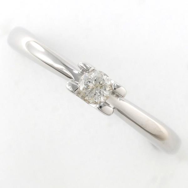 K18 White Gold Diamond Ring 9号 in Excellent Condition