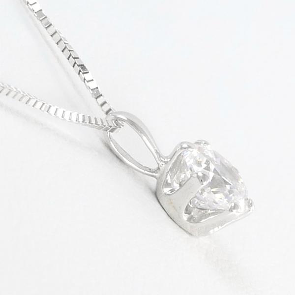 K14 White Gold Zirconia Necklace