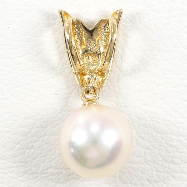 Tasaki K18 Yellow Gold Pearl Pendant Top in Pristine Condition