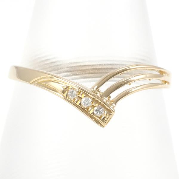 K18 Yellow Gold Diamond Ring Size 11 in Excellent Condition