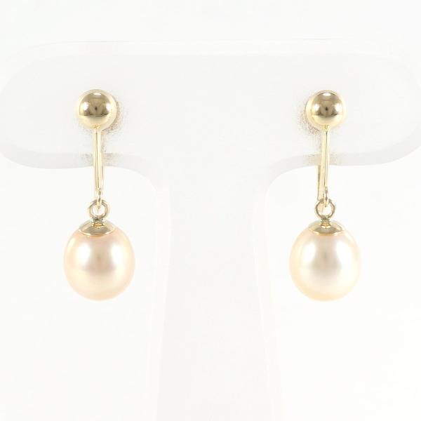 Tasaki K18YG Yellow Gold Pearl Earrings in Pristine Condition