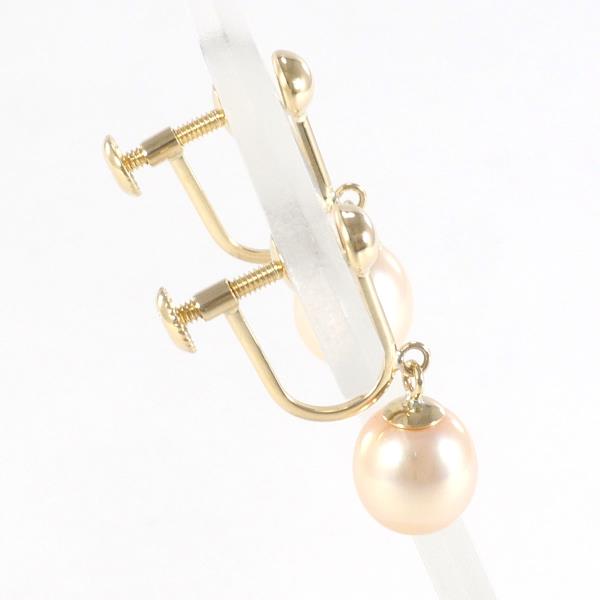 Tasaki Pearl K18YG Yellow Gold Earrings in Pristine Condition