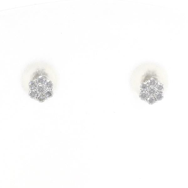 PT950 PT900 Platinum Diamond Earrings in Excellent Condition