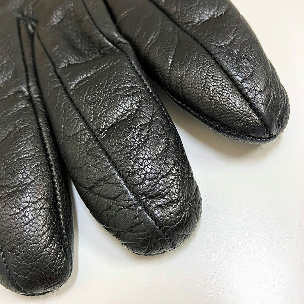 Gucci Leather Gloves Size 7 Black in Good Condition