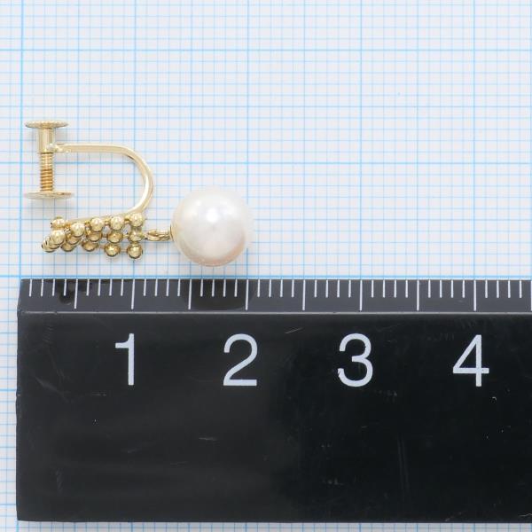 K18 Yellow Gold Pearl Earrings in Pristine Condition