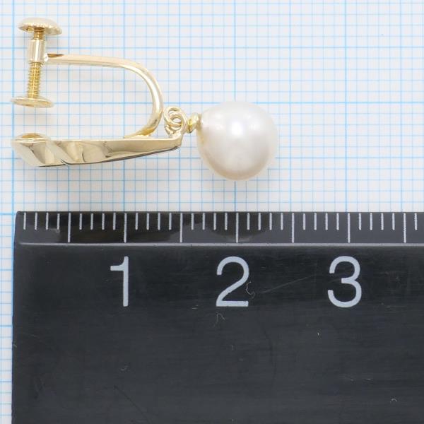 K18 Yellow Gold Pearl Earrings in Excellent Condition