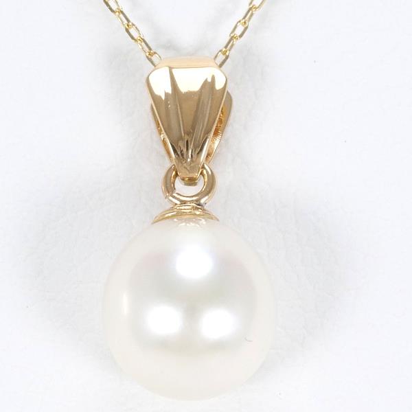 K18 Yellow Gold Pearl Necklace in Pristine Condition