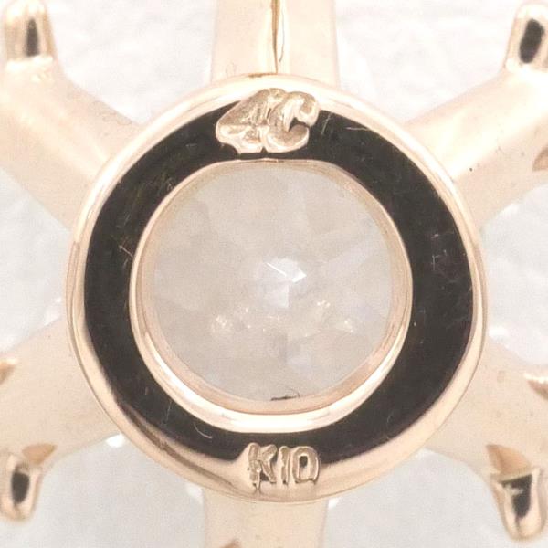 4℃ K10 Pink Gold Zircon Pendant Top in Pristine Condition