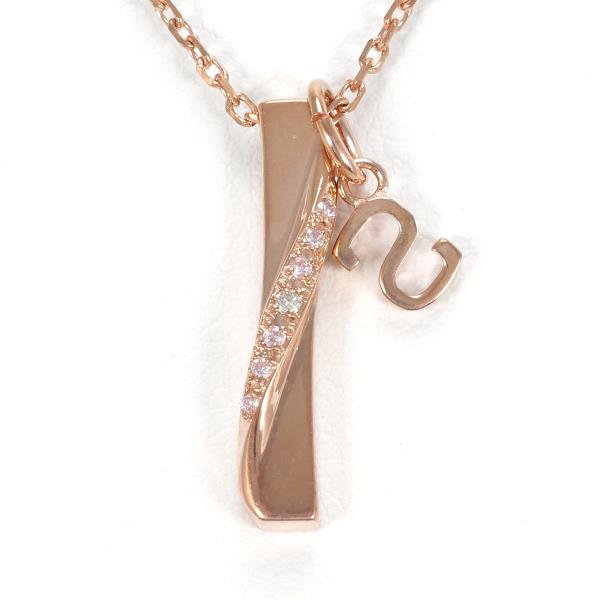 The Kiss Silver PG Plated Pink Sapphire Diamond Necklace