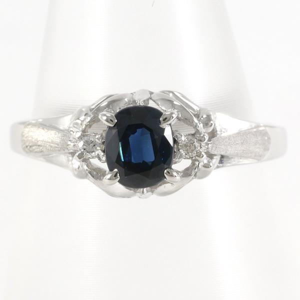 PT900 Platinum Sapphire Ring in Excellent Condition